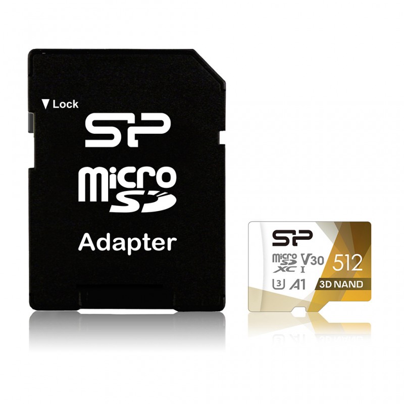 Карта пам'яті Silicon Power 512 GB microSDXC UHS-1 (U3) V30 A1 SuperiorProColor + SD adapter SP512GBSTXDU3V20AB