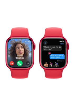 Смарт-годинник Apple Watch Series 9 GPS 41mm PRODUCT RED Alu. Case w. PRODUCT RED Sport Band - S/M (MRXG3)