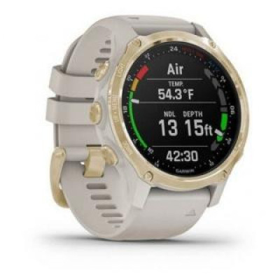 Спортивний годинник Garmin Descent Mk2S Light Gold with Light Sand Silicone Band (010-02403-01)