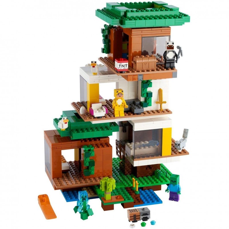 Блоковий конструктор LEGO Minecraft Сучасний будиночок на дереві (21174)