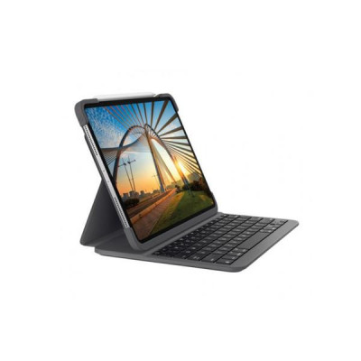 Чохол-клавіатура для планшета Logitech Slim Folio Case with Bluetooth Keyboard Carbon Black iPad Pro 12.9 2020/2018 (920-009710)