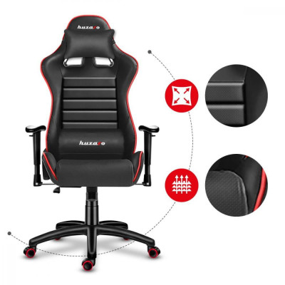 Комп'ютерне крісло для геймера Huzaro Force 6.0 black-red