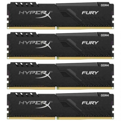 Пам'ять HyperX 64 GB (4x16GB) DDR4 3466 MHz FURY Black (HX434C17FB4K4/64)
