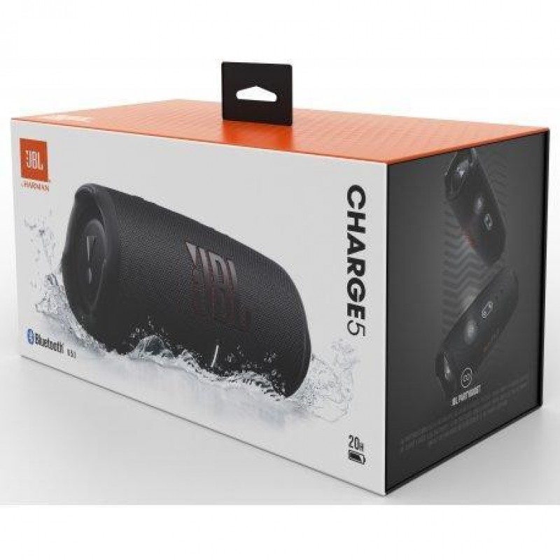 Портативна колонка JBL Charge 5 Midnight Black (JBLCHARGE5BLK)