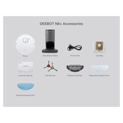 Робот-пилосос з вологим прибиранням ECOVACS DEEBOT OZMO N8 PLUS (DLN26-11) Робот-пилосос з вологим прибиранням ECOVACS DEEBOT OZMO N8 PLUS (DLN26-11)