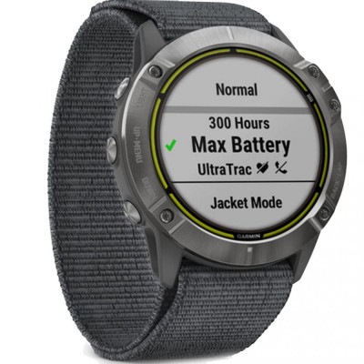 Смарт-годинник Garmin Enduro Steel with Gray UltraFit Nylon Strap (010-02408-00/10)