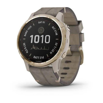 Смарт-годинник Garmin Fenix 6S Pro Solar Edition Світлодіодне плаття з shale grey suede band (010-02409-26)
