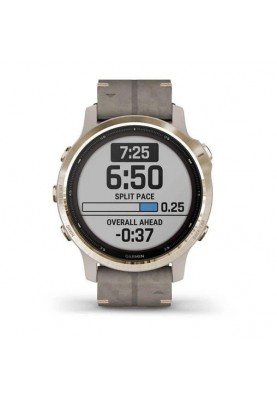 Смарт-годинник Garmin Fenix 6S Pro Solar Edition Світлодіодне плаття з shale grey suede band (010-02409-26)