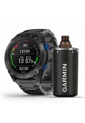 Спортивний годинник Garmin Descent Mk2i Bundle Titanium Carbon Grey w. Titanium Band w. Descent T1 (010-02132-12)