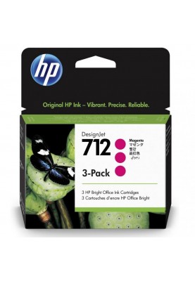 Струменевий картридж HP 712 Magenta 3-Pack (3ED78A)