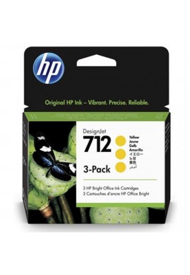 Струменевий картридж HP 712 Yellow 3-Pack (3ED79A)