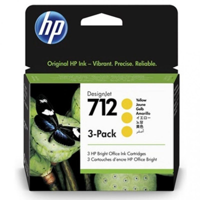 Струменевий картридж HP 712 Yellow 3-Pack (3ED79A)