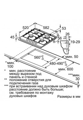 Варильна поверхня газова Bosch PGP6B5O90R