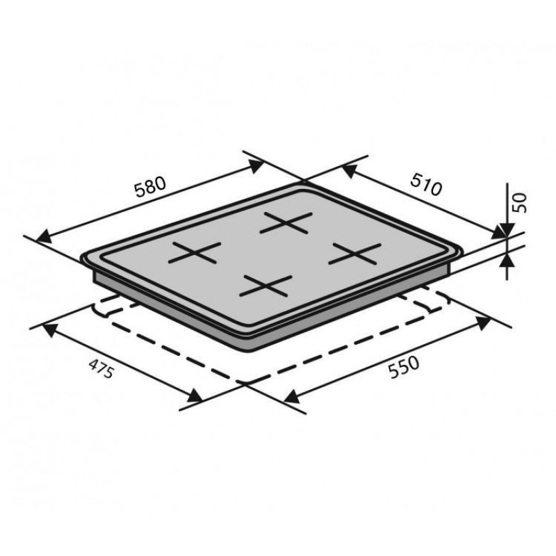 Варильна поверхня газова Ventolux HG640 B2 CS (WH)