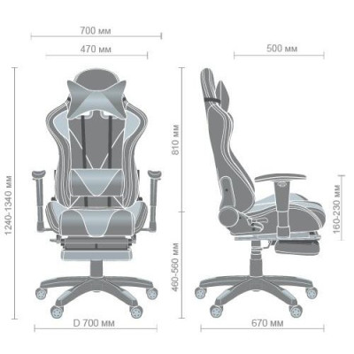 Комп'ютерне крісло для геймера Art Metal Furniture VR Racer BattleBee (515278)