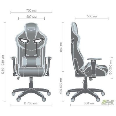 Комп'ютерне крісло для геймера Art Metal Furniture VR Racer Expert Winner (521172)