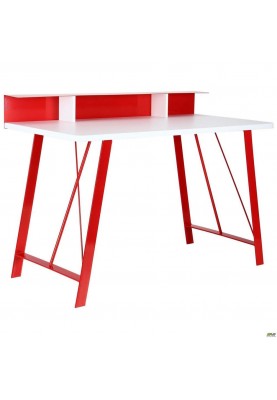 Комп'ютерний стіл Art Metal Furniture Mayakovsky червоний/білий (521167)