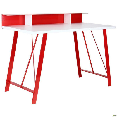 Комп'ютерний стіл Art Metal Furniture Mayakovsky червоний/білий (521167)