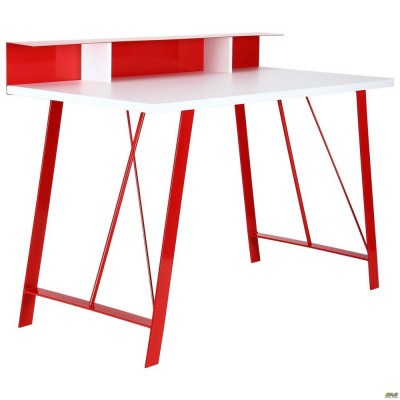Комп'ютерний стіл Art Metal Furniture Mayakovsky червоний/білий (521167)