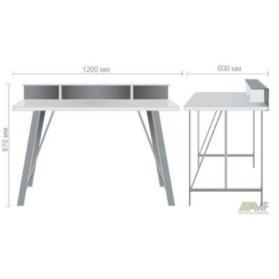 Комп'ютерний стіл Art Metal Furniture Mayakovsky червоний/білий (521167)