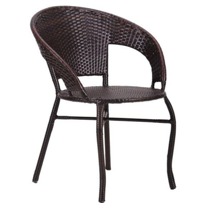 Крісло садове Art Metal Furniture Крісло Catalina коричневий ротанг (519695)