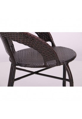 Крісло садове Art Metal Furniture Крісло Catalina коричневий ротанг (519695)