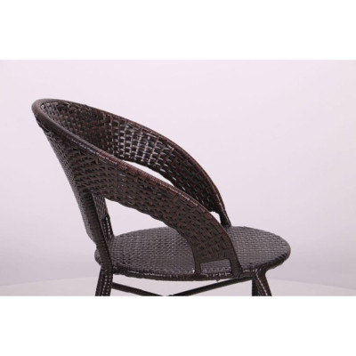 Крісло садове Art Metal Furniture Крісло Catalina коричневий ротанг (519695)