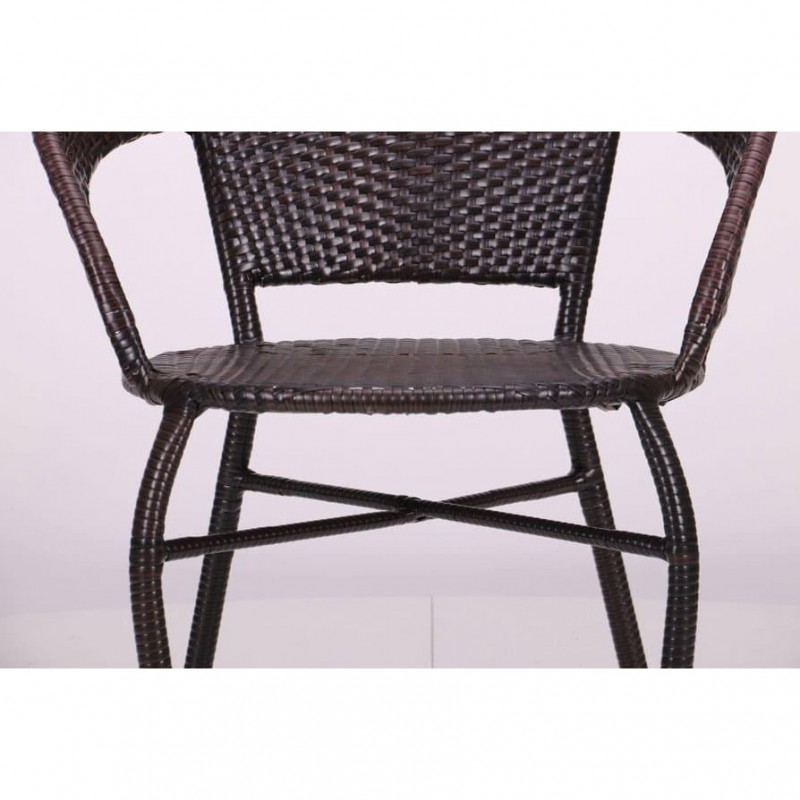 Крісло садове Art Metal Furniture Крісло Catalina коричневий ротанг (519695)