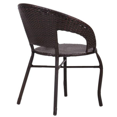 Крісло садове Art Metal Furniture Крісло Catalina коричневий ротанг (519695)