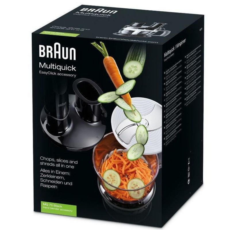 Кухонний комбайн (овочерізка-подрібнювач) Braun MQ 70 Black