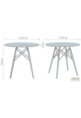 Нерозкладний стіл Art Metal Furniture Helis МДФ чорний (512040)