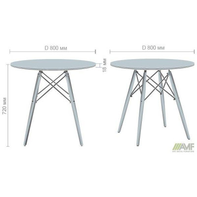 Нерозкладний стіл Art Metal Furniture Helis МДФ чорний (512040)