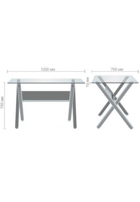 Нерозкладний стіл Art Metal Furniture Maple бук/скло прозоре (520661)