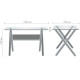 Нерозкладний стіл Art Metal Furniture Maple горіх/скло прозоре (520662)