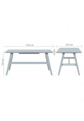 Нерозкладний стіл Art Metal Furniture Пармезан бук вибілений (521490)