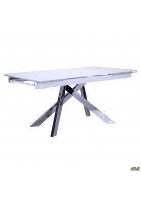 Розкладний стіл Art Metal Furniture Андалусія ET-1601 хром/скло білий (513638)
