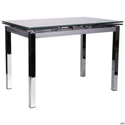 Розкладний стіл Art Metal Furniture Глорія хром/скло платина з візерунком (521257)