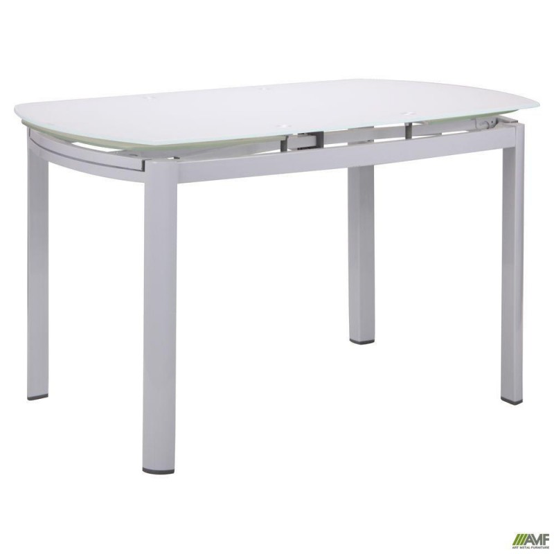 Розкладний стіл Art Metal Furniture Кассандра База білий/Скло білий (511328)
