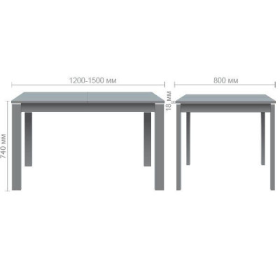 Розкладний стіл Art Metal Furniture Майн горіх темний (516733) Розкладний стіл Art Metal Furniture Майн горіх темний (516733)