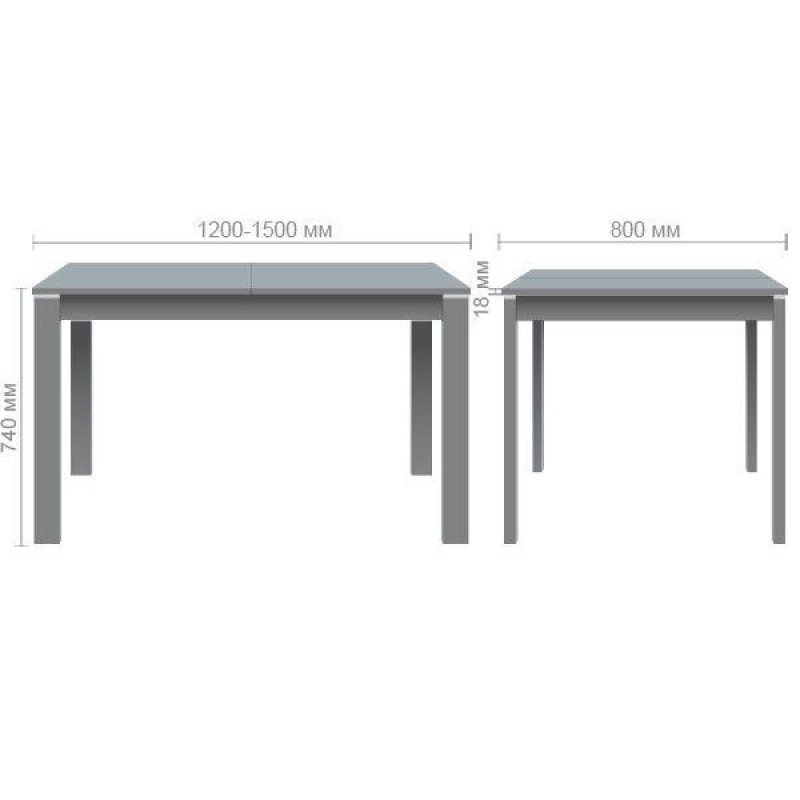 Розкладний стіл Art Metal Furniture Майн горіх темний (516733)