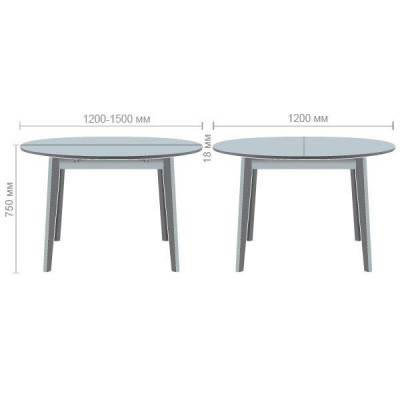 Розкладний стіл Art Metal Furniture Паддінгтон горіх світлий (521235)
