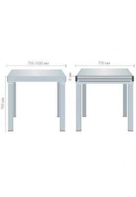 Розкладний стіл Art Metal Furniture Пірей білий/білий (511321)