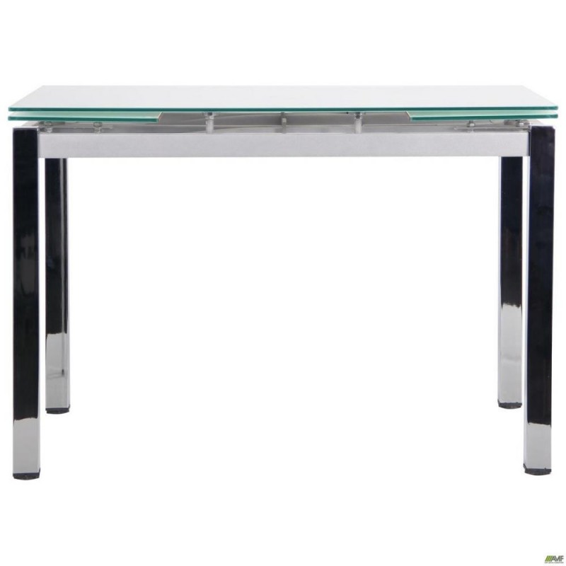 Розкладний стіл Art Metal Furniture Сандро хром/скло білий (545795)
