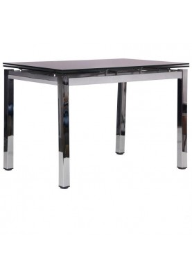 Розкладний стіл Art Metal Furniture Сандро хром/скло чорний (545794)