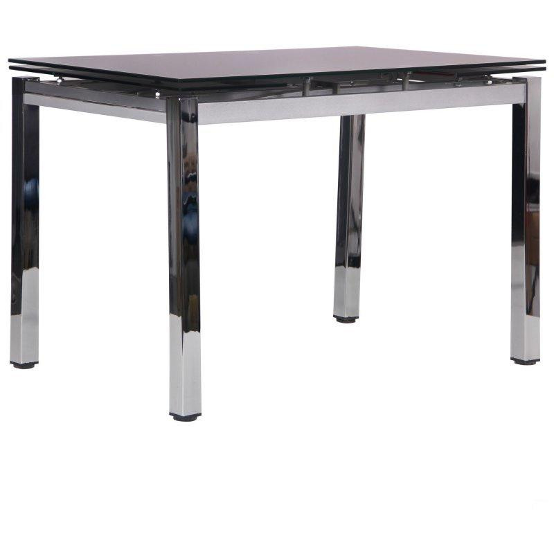 Розкладний стіл Art Metal Furniture Сандро хром/скло чорний (545794)