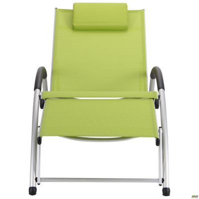 Шезлонг садовий Art Metal Furniture Wave алюм/зелений (521888)