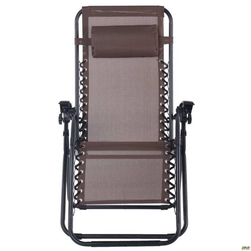 Шезлонг складаний Art Metal Furniture Релакс чорний/коричневий (519704)