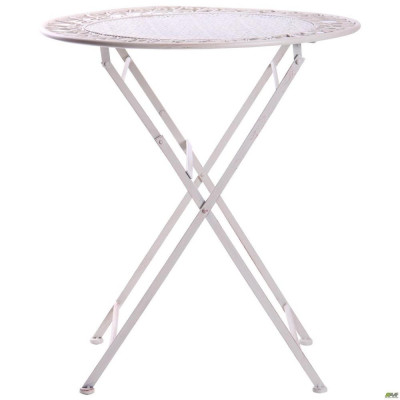 Стіл садовий Art Metal Furniture Стіл Тулон метал, вінтаж вайт (521823)