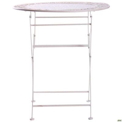 Стіл садовий Art Metal Furniture Стіл Тулон метал, вінтаж вайт (521823)