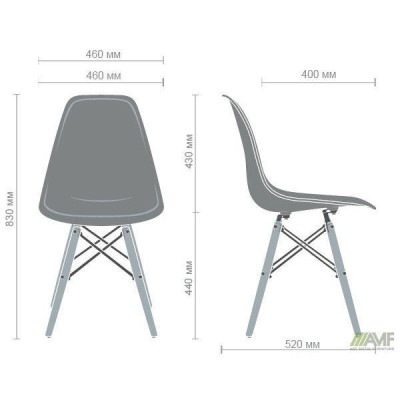 Стілець Art Metal Furniture Aster RL Wood Пластик Чорний (545915)